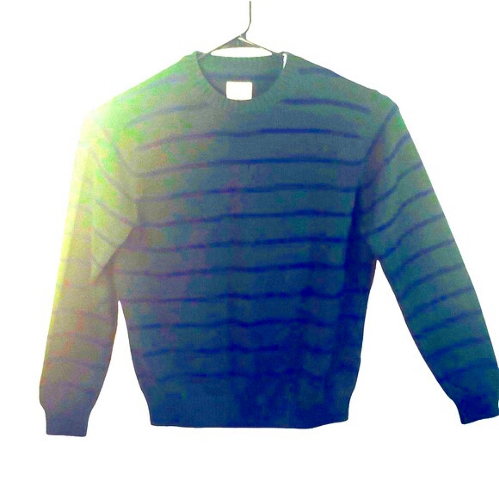 St John's Bay Sweater Men's XL Crew Neck Long Sleeve Cotton Blue Green Preppy